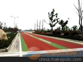 青海彩色陶粒防滑路面西寧安彩色路面